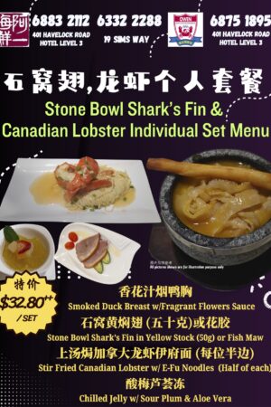 Stone Bowl Shark's Fin & Canadian Lobster Individual Set Menu