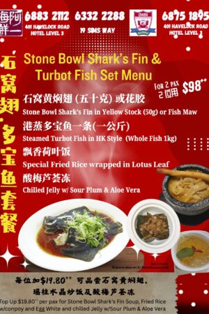 Stone Bowl Shark's Fin & Turbot Fish Set Menu